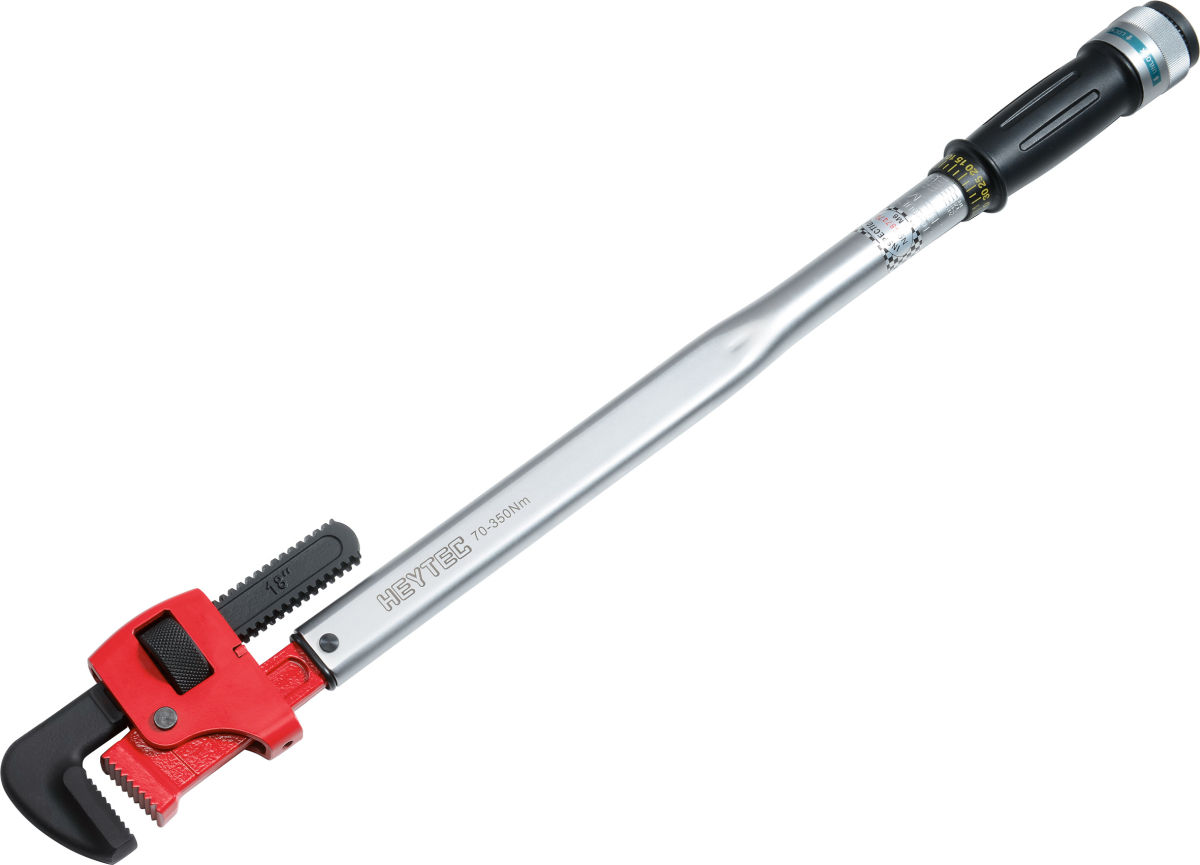 Adjustable torque wrench with one-hand clamp, 70-350 Nm