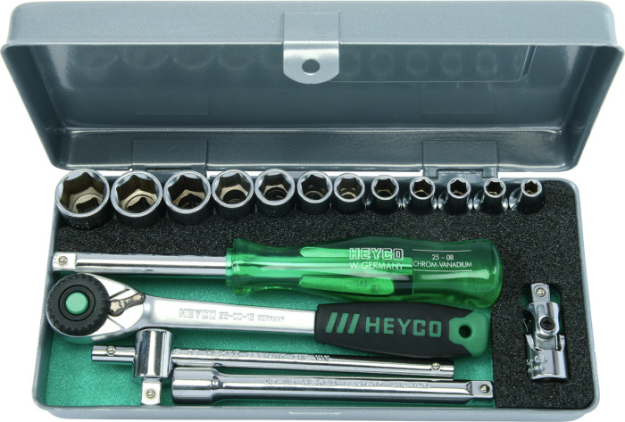 27-3010-M Socket Set, 1/4", 17 pcs.