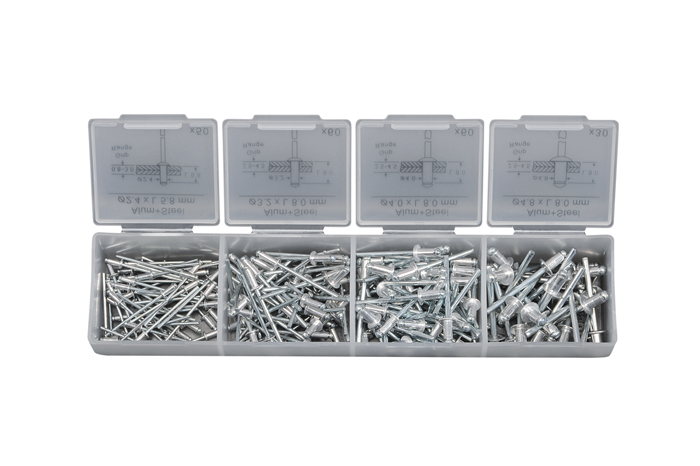 1262-10 Set de remaches ciegos en caja de plástico