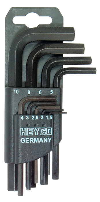 HP 1340-9 Hexagonal Head Wrench Sets for hexagon socket screws, 9 pcs.