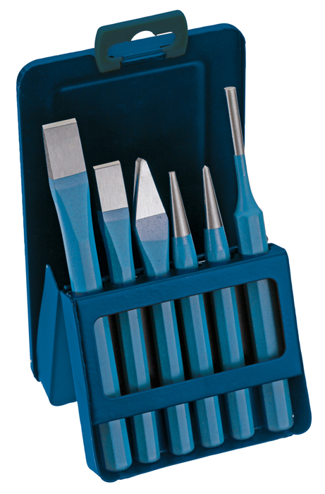 5081440 Conjunto de herramientas compuesto de cortafríos, granetes y punzones cilíndricos