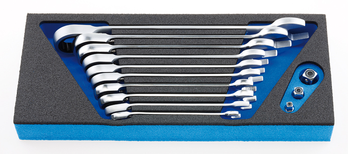 M 50829-2 Set of combined ratchet wrenches, reversible, 13 pcs.