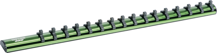 987-25 Regla de aluminio anodizado color verde, 1/4"