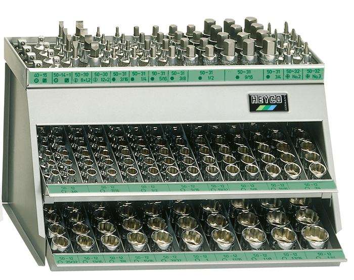 50-65-M Dispensers containing Sockets and Screwdriver Sockets, 325 pcs., 1/2"